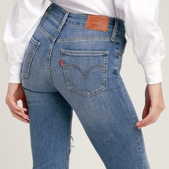 724 Distressed High-Rise Straight Cropped Jeans - Picture 3 of 6